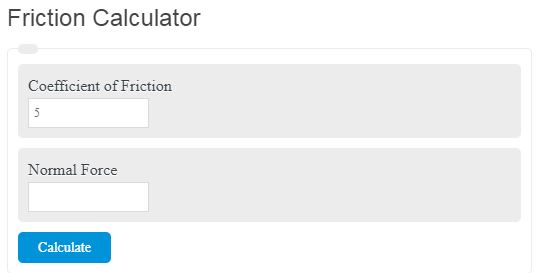 Friction Calculator