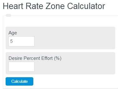 heart rate zone calculator