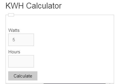 kwh calculator