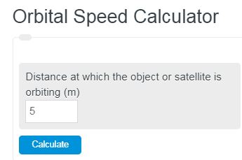 orbital speed calculator