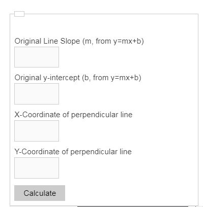 perpendicular line calculator