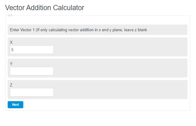 vector addition calculator