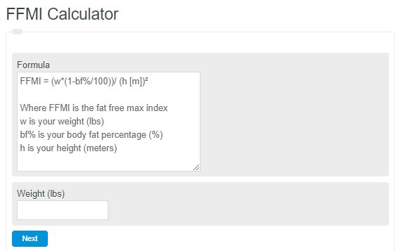 Ffmi Calculator Fat Free Mass Index Lbs M 2 Calculator Academy