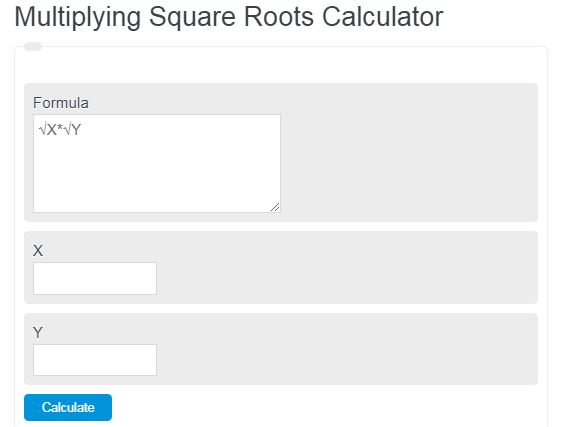 multiplying square roots calculator