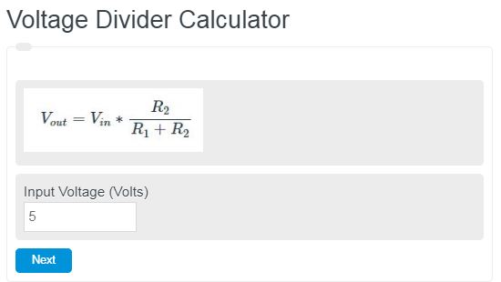 voltage divider calculator