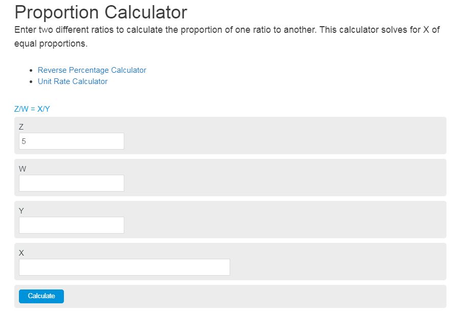 proportion calculator
