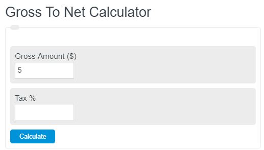 gross to net calculator