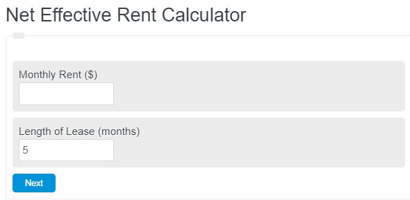 net effective rent calculator