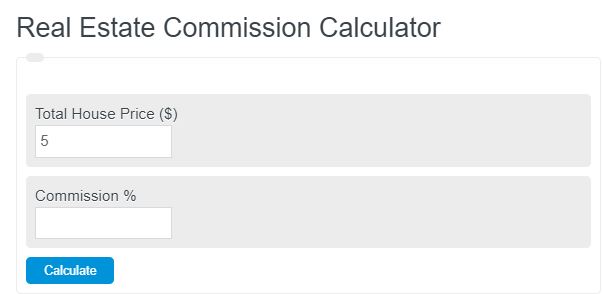 real estate commission calculator