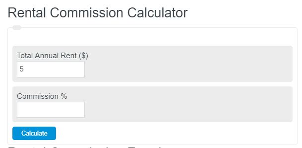 rental commission calculator