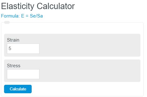 elasticity calculator