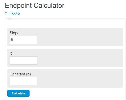 end point calculator
