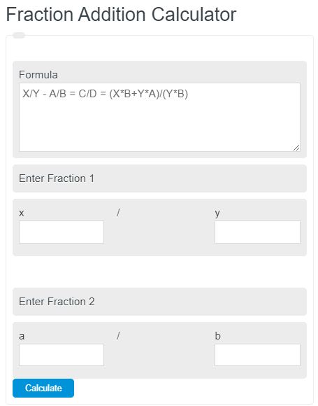 fraction addition calculator