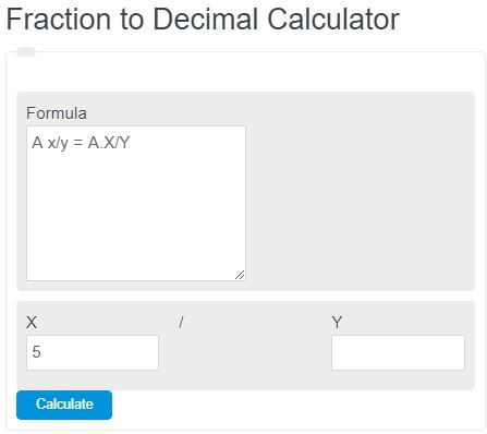 fraction to decimal calculator