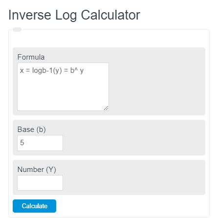 inverse log calculator