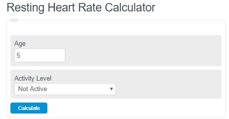 resting heart rate calculator