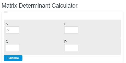 matrix determinant calculator