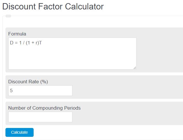 discount factor calculator