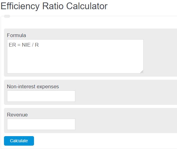 efficiency ratio calculator