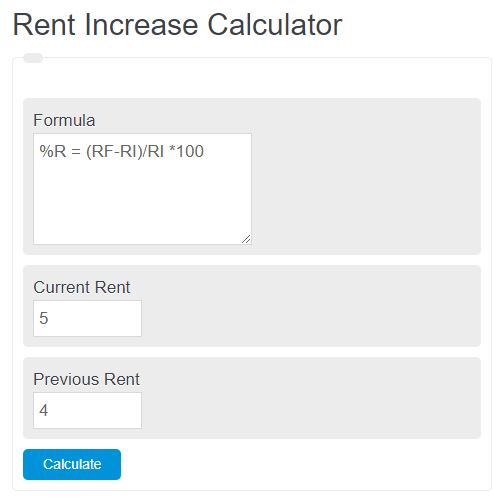 rent increase calculator