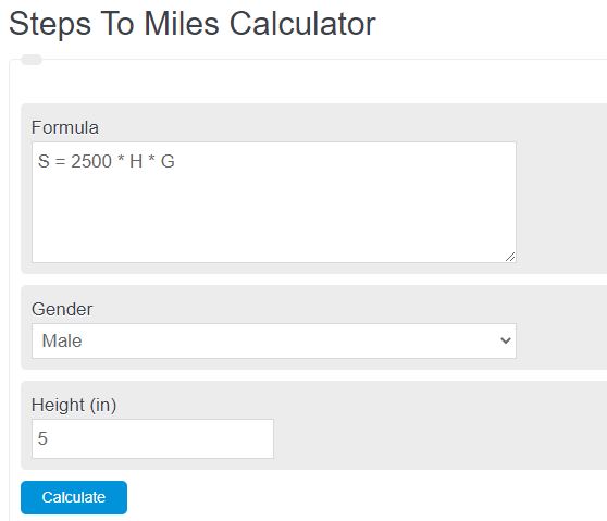 steps to miles calculator