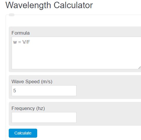wavelength calculator
