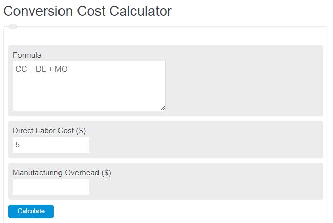 conversion cost calculator