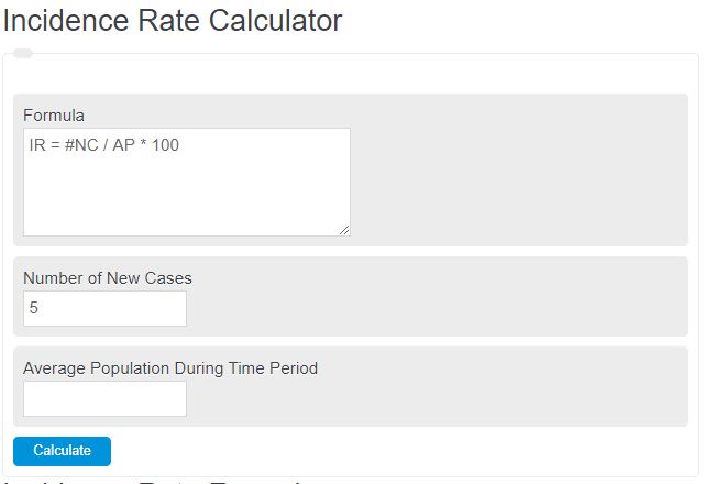 incidence rate calculator