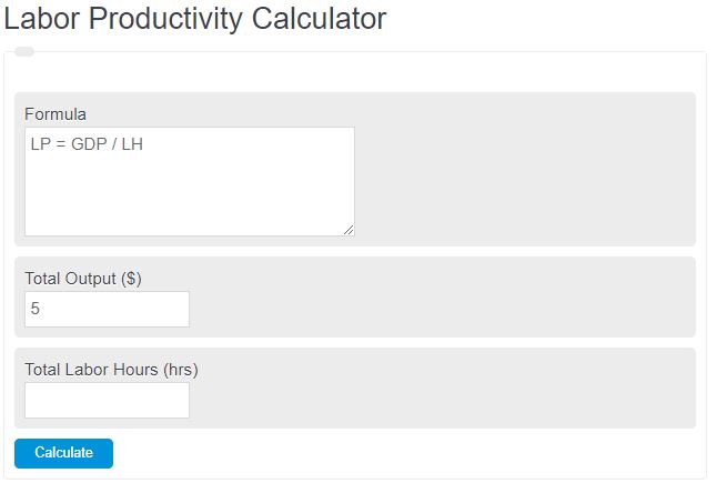 labor productivity calculator