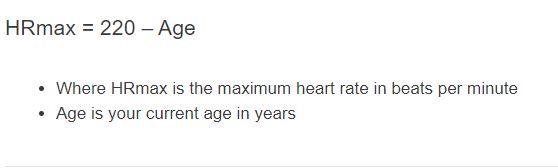 max heart rate formula