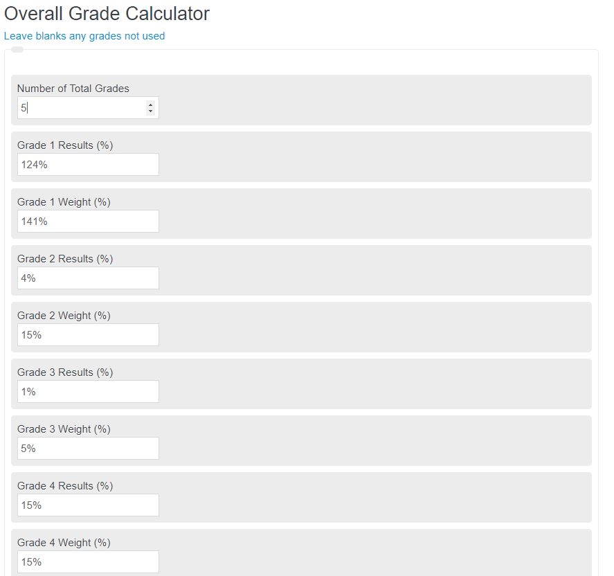 overall grade calculator
