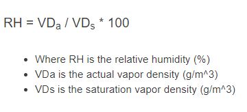relative humidity formula