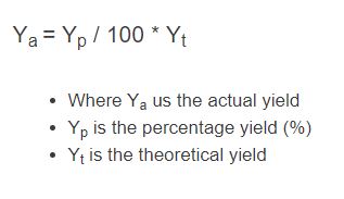 actual yield formula