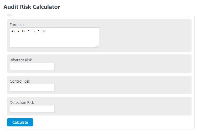 Audit Risk Calculator Calculator Academy