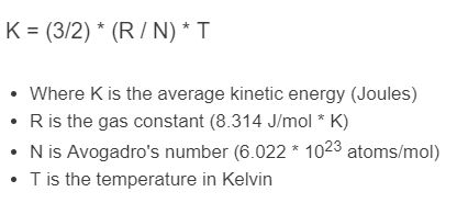 average kinetic energy formula
