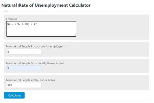 Natural Rate of Unemployment Calculator - Calculator Academy