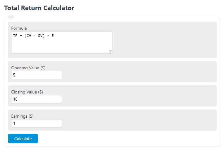 total return calculator