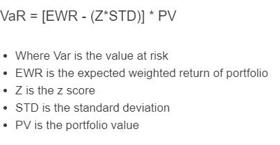 value at risk formula