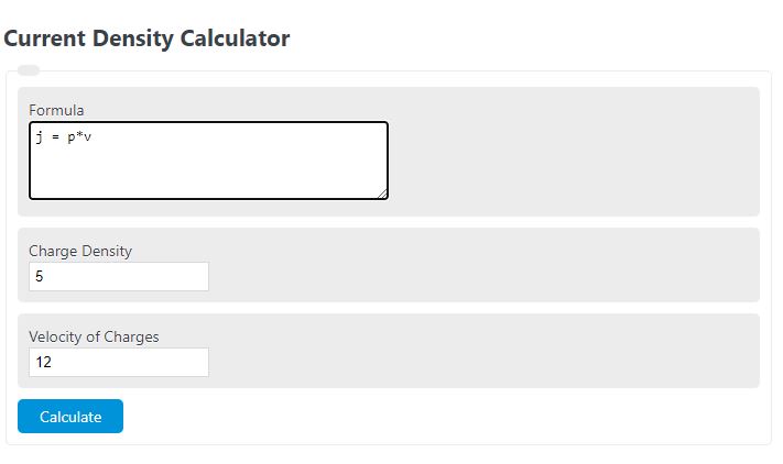 current density calculator