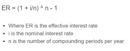 effective interest rate formula