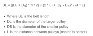 Belt Length Calculator (2 pulley system) - Calculator Academy