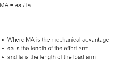 mechanical advantage formula