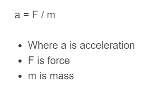newton's second law formula