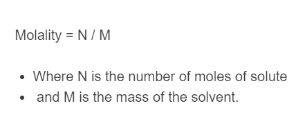 molality formula