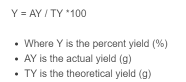percent yield calculator