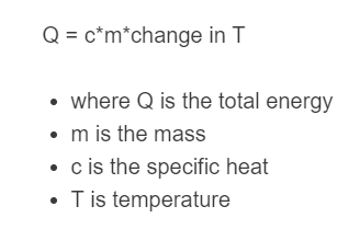 specific heat formula