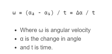 angular velocity formula