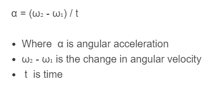 angular acceleration formula