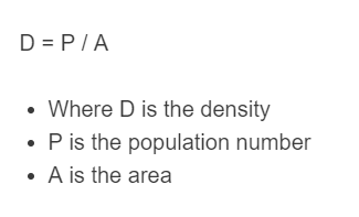 population density formula