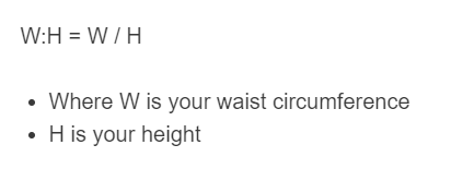 waist to height ratio formula